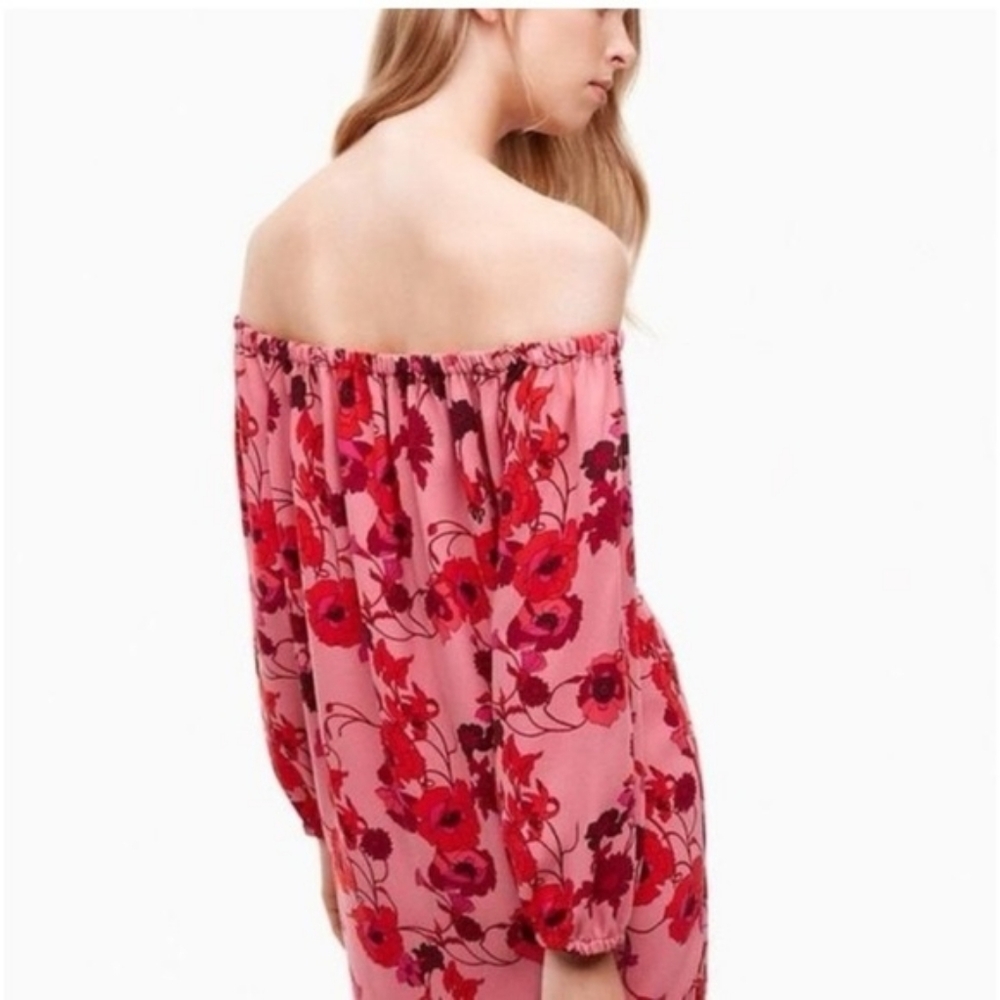 Wilfred Tillé Off-The-Shoulder Dress Pink Floral - Size S